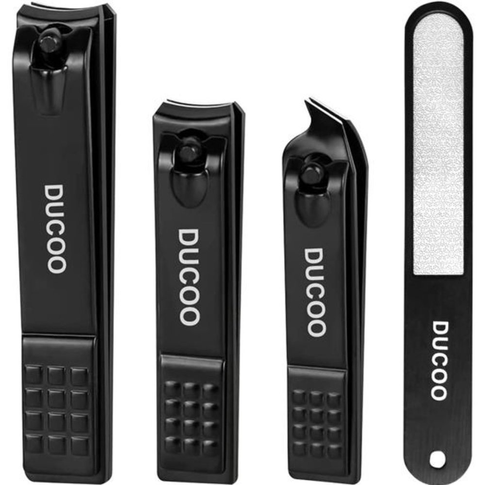 Nail Clippers for Men Women, 4 PCS Nail Clipper Set, Premium Toenail Clippers